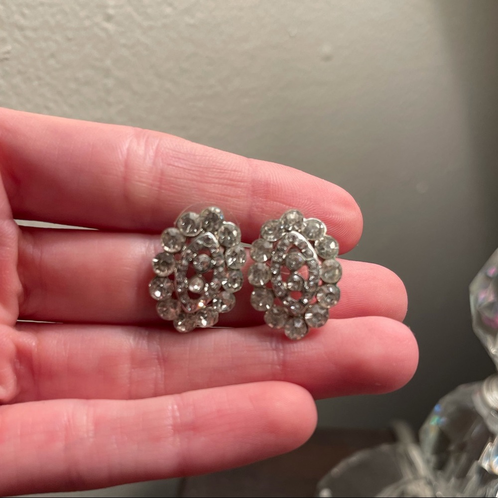 Rhinestone Stud Earrings